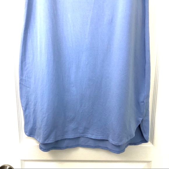 Eileen Fisher Organic Cotton Blend Tee Shirt Dress in Periwinkle Powder … - Picture 4 of 14